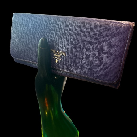 Prada Purple Long Wallet With COA - Picture 4 of 16